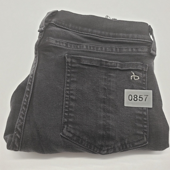 Rag & bone women US 29 black jeans ankle skinny raw hem zipper fly Modal blend - Picture 13 of 13